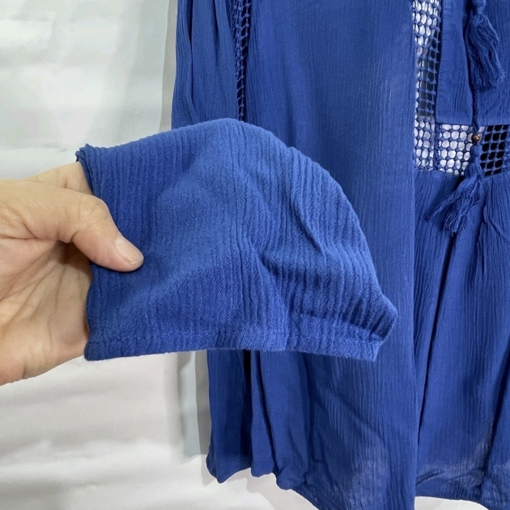 NWT Joseph A. Royal Blue Blouse XL - Picture 6 of 10